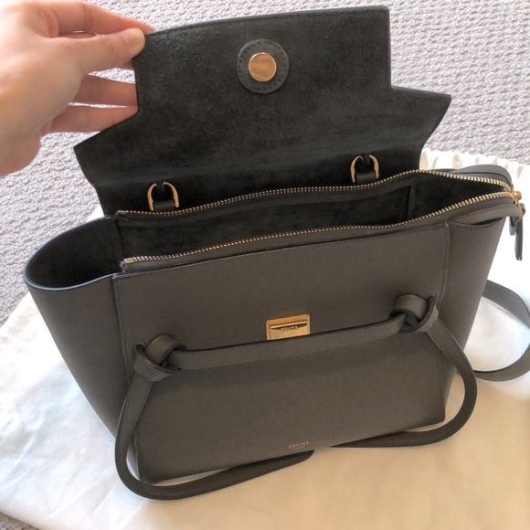 Celine Micro Belt Bag in Grained Calfskin Grey - Picture 3 of 5